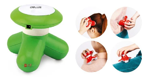 Masajeador Portátil A Pilas O Conexión Usb Color Verde - Ps