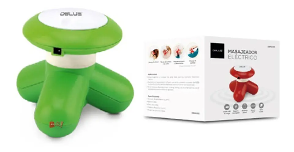 Masajeador Portátil A Pilas O Conexión Usb Color Verde - Ps 3