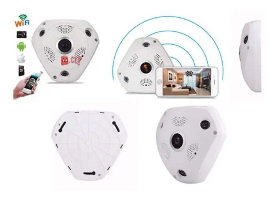 Cámara De Seguridad 360 Grados Wifi Visión Nocturna - Ps 2