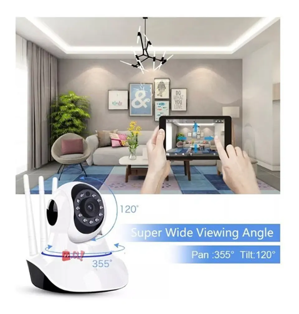 Cámara De Seguridad Wifi Hd Motorizada 360 Grados - Ps 3