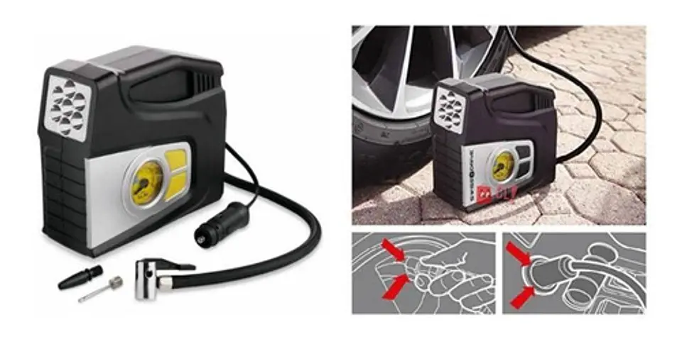 Compresor Aire Para Autos 100psi Con Linterna Incluida - Ps 2