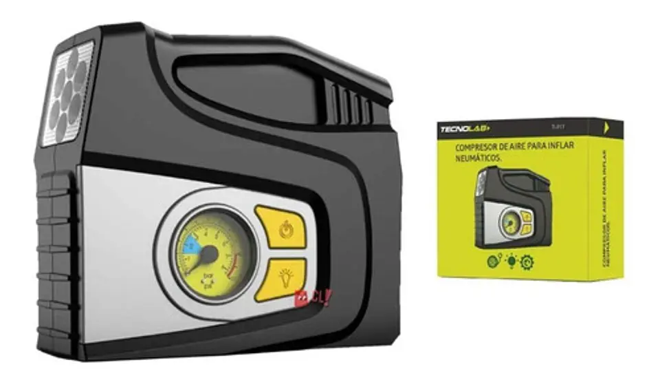 Compresor Aire Para Autos 100psi Con Linterna Incluida - Ps 3