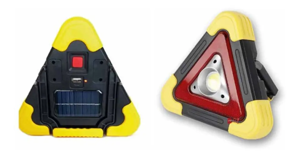 Triangulo Autos Con Luz De Alerta Y Trabajo Recargable - Ps 2