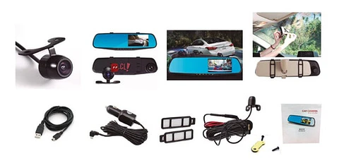 Espejo Retrovisor Grabador Cámara Delantera Y Trasera - Ps