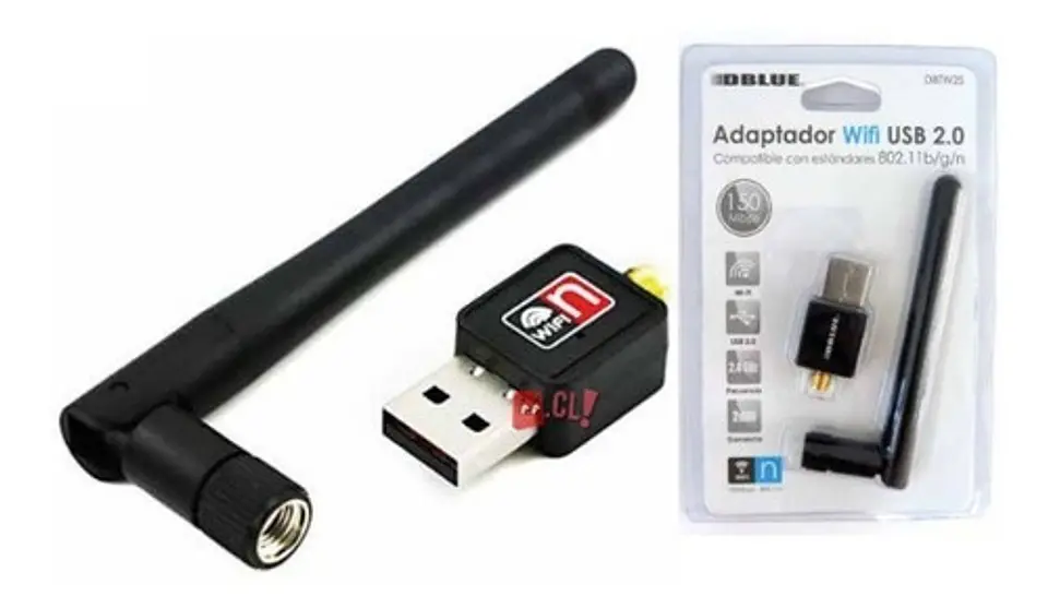 Adaptador Usb Wifi 150mbps Con Antena Desmontable - Ps 2