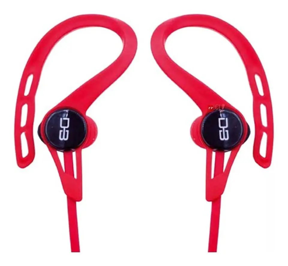 Audífonos Deportivos Bluetooth Cable Plano Color Rojo - Ps 1