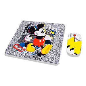 Kit Mouse Inalámbrico + Mouse Pad Diseño Mickey Disney - Ps