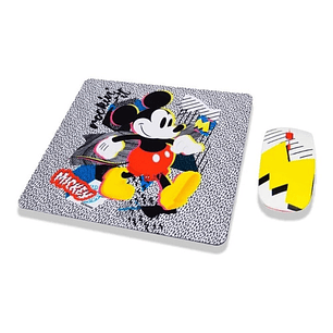 Kit Mouse Inalámbrico + Mouse Pad Diseño Mickey Disney - Ps