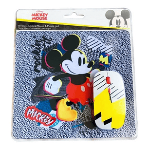 Kit Mouse Inalámbrico + Mouse Pad Diseño Mickey Disney - Ps