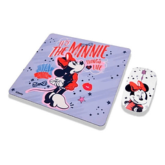Kit Mouse Inalámbrico + Mouse Pad Diseño Minnie Disney - Ps