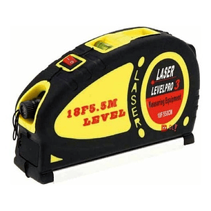 Huincha De Medir Con Doble Nivel Y Luz Láser - Ps
