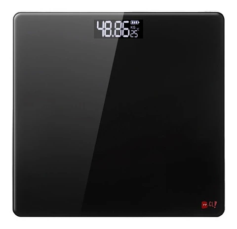 Pesa Digital Baño Vidrio Templado Capacidad 180kg Negro - Ps
