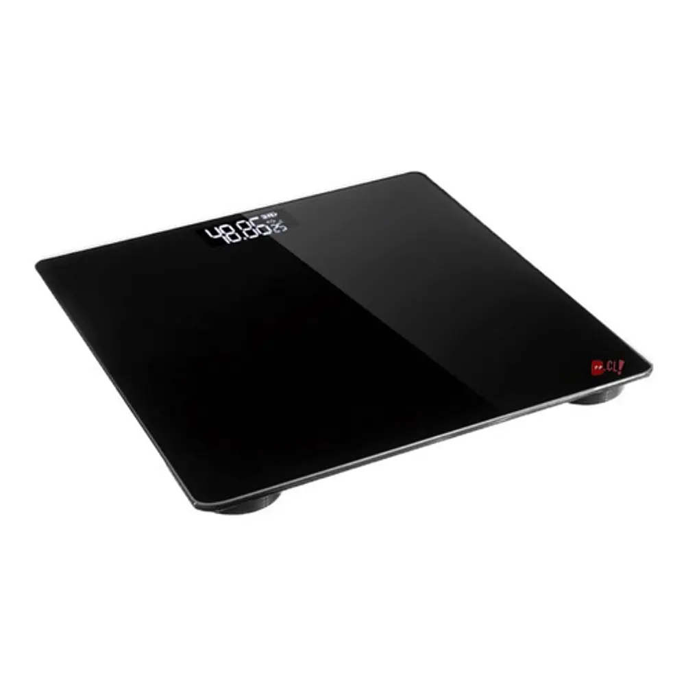 Pesa Digital Baño Vidrio Templado Capacidad 180kg Negro - Ps 2