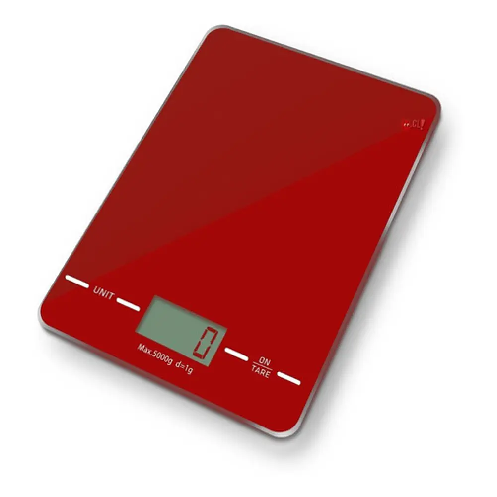 Pesa Gramera De Cocina Digital Capacidad 5kg Color Rojo - Ps 1