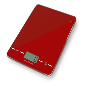 Pesa Gramera De Cocina Digital Capacidad 5kg Color Rojo - Ps