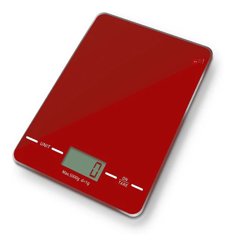 Pesa Gramera De Cocina Digital Capacidad 5kg Color Rojo - Ps