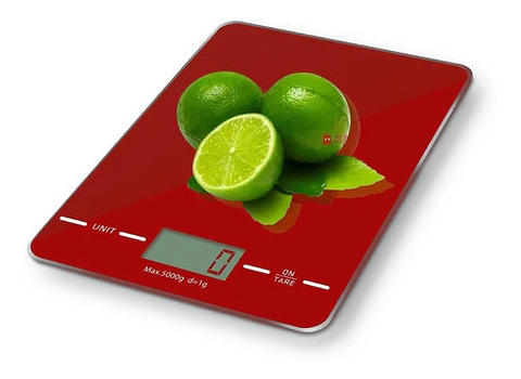 Pesa Gramera De Cocina Digital Capacidad 5kg Color Rojo - Ps