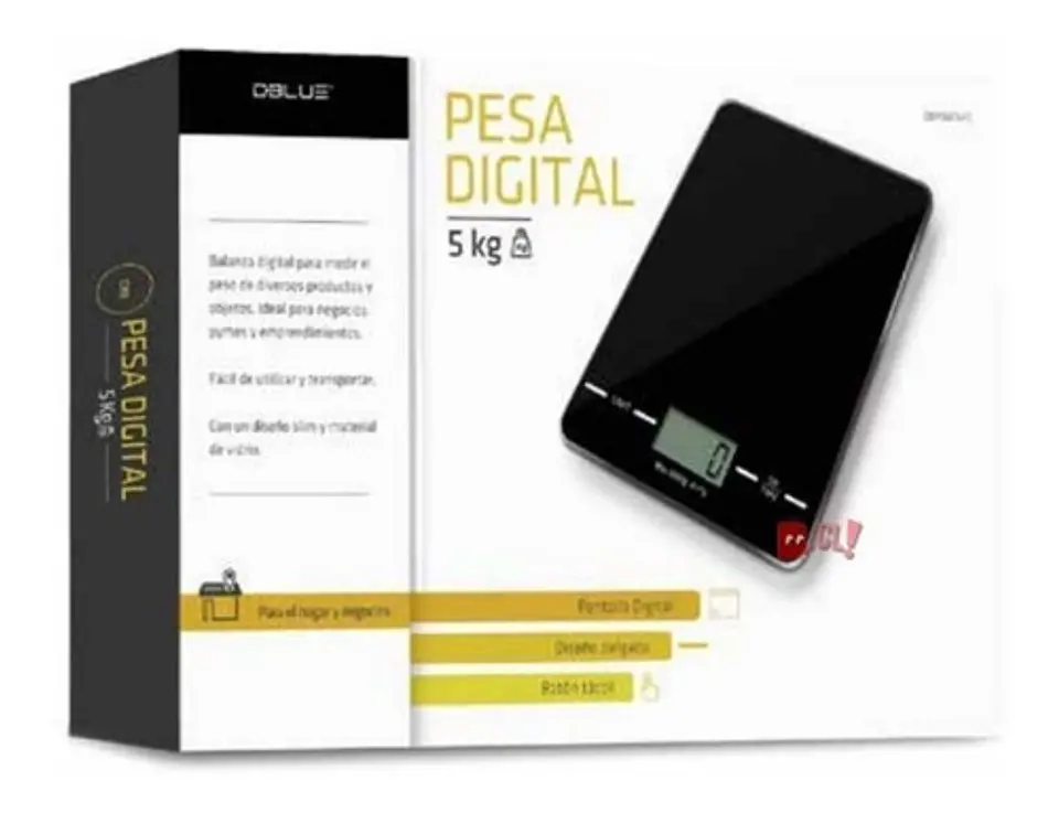 Pesa Gramera De Cocina Digital Capacidad 5kg Color Gris - Ps 3