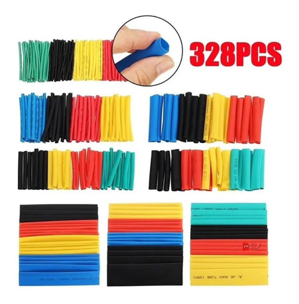 Cubre Cables Aisladores Termo Retráctil 328 Unidades - Ps 2