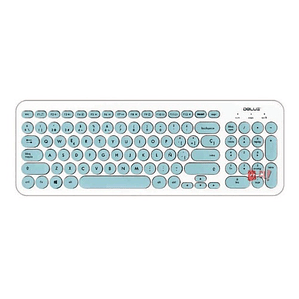 Teclado Usb Ultra Delgado Blanco Letras Celeste Español - Ps