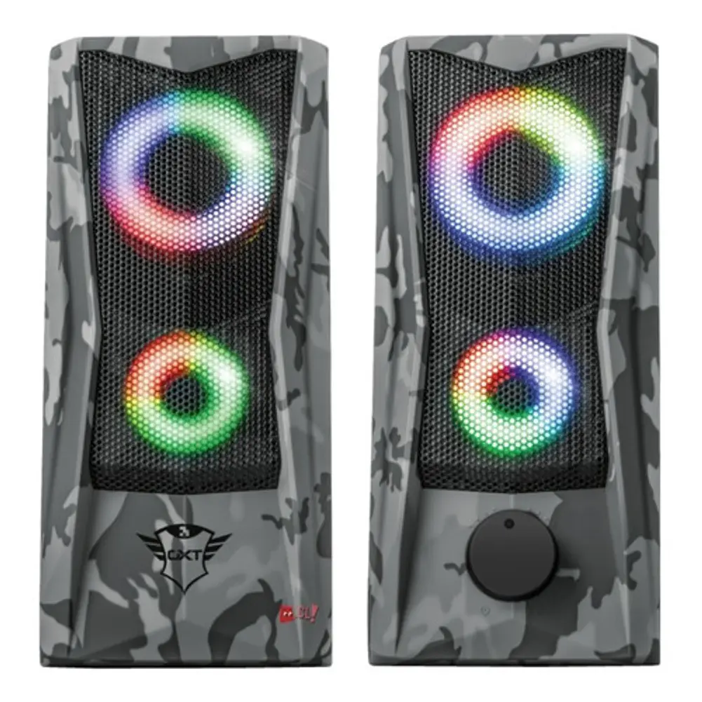 Parlantes Pc Gamer Iluminación Rgb Gxt 606 Javv Trust - Ps 1