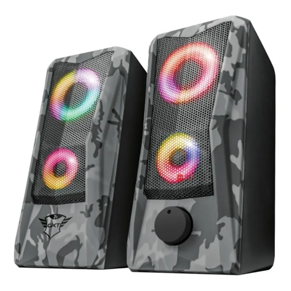 Parlantes Pc Gamer Iluminación Rgb Gxt 606 Javv Trust - Ps 2