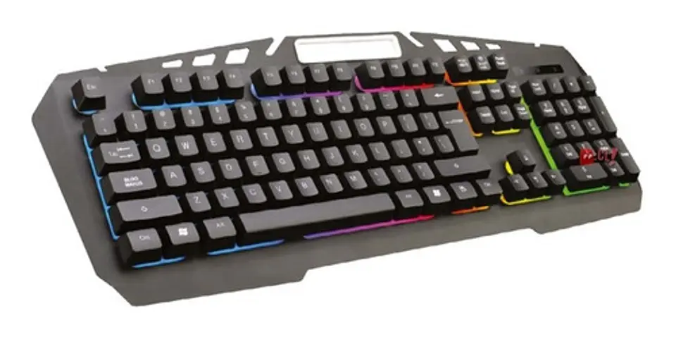 Teclado Gamer Pc Usb Retroiluminado Metálico Negro - Ps 1
