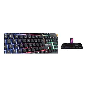 Teclado Gamer Pc Usb Retroiluminado Metálico Negro - Ps