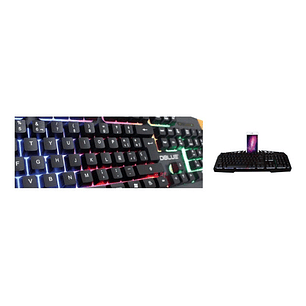 Teclado Gamer Pc Usb Retroiluminado Metálico Negro - Ps