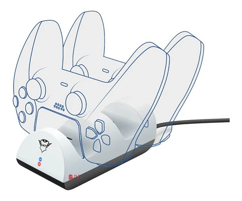 Base Dock De Carga Doble Joystick Ps5 Gxt 254 Trust - Ps