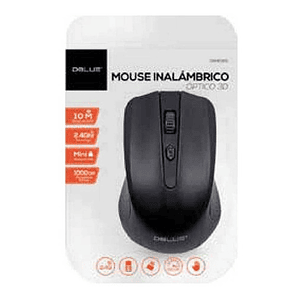 Mouse Inalámbrico Óptico De 3 Botones Color Negro - Ps