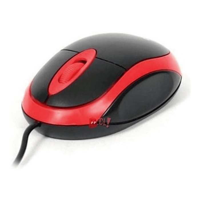 Mouse Óptico Con Conexión Usb Color Rojo - Ps 1