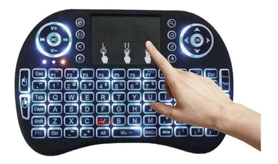 Teclado Para Smart Tv Inalámbrico Recargable Touch Pad - Ps 1