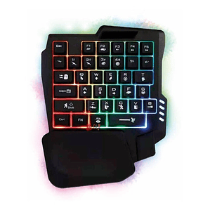Teclado Gamer De Una Mano 35 Teclas Retroiluminado - Ps