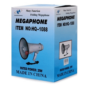 Megáfono Recargable De 25w Con Sirena Y Grabadora - Ps