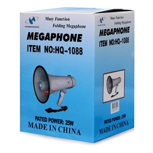 Megáfono Recargable De 25w Con Sirena Y Grabadora - Ps