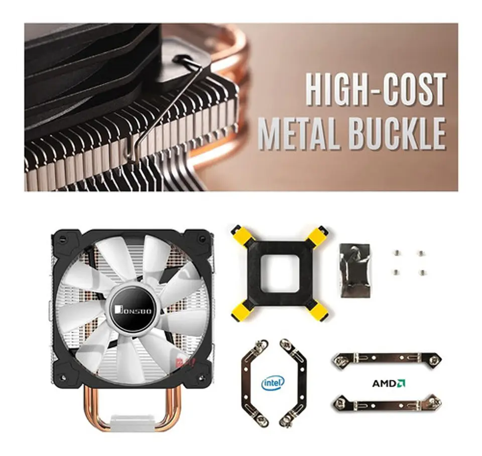 Disipador Coolers Pc Rgb Con Doble Ventilador Intel/amd - Ps 3
