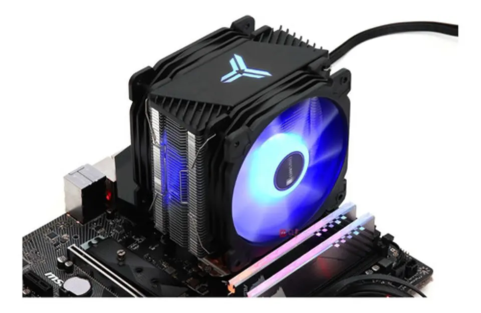 Disipador Coolers Pc Rgb Con Doble Ventilador Intel/amd - Ps 4