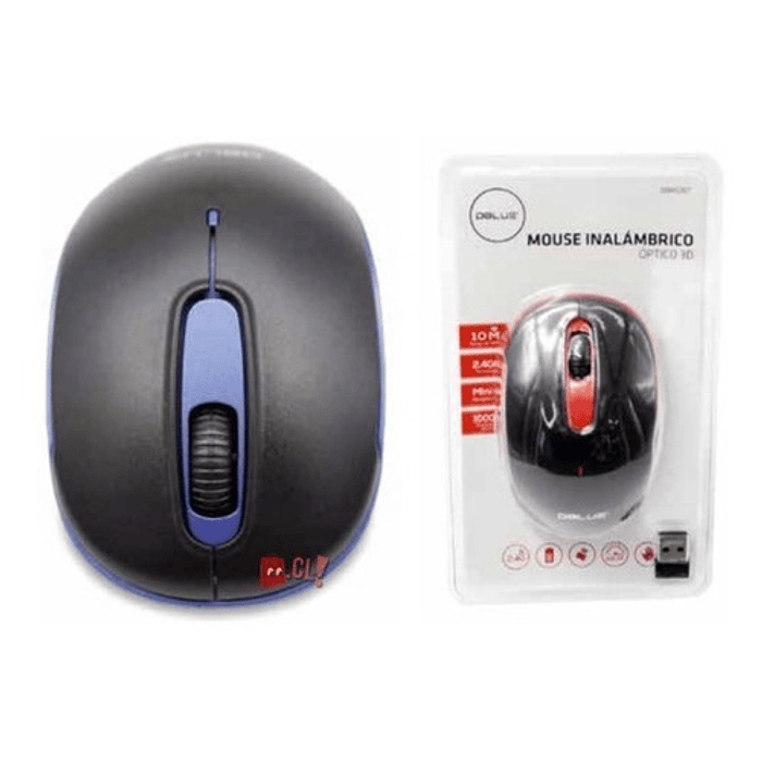 Mouse Inalámbrico Óptico 1000dpi Color Azul - Ps 2