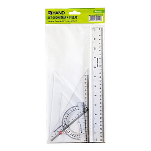 Set Geometría Regla 30cms + Transportador Y 2 Escuadras - Ps