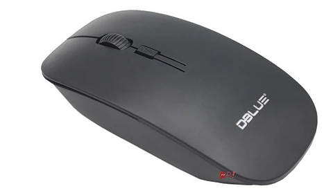 Mouse Óptico Inalámbrico Diseño Plano Color Negro - Ps