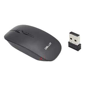 Mouse Óptico Inalámbrico Diseño Plano Color Negro - Ps