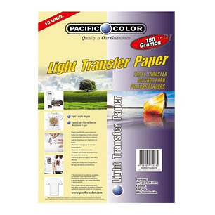 10 Hojas Papel Transfer Ropa Clara A4 150grs - Ps