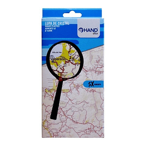 Lupa De Cristal Diámetro De 9 Cms Con Amento 5x Hand - Ps