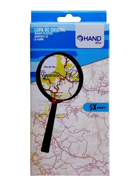 Lupa De Cristal Diámetro De 9 Cms Con Amento 5x Hand - Ps