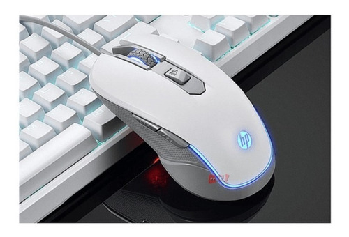 Mouse Gamer Usb Hp M200 Blanco Con Luz Led - Ps - Miniatura 3