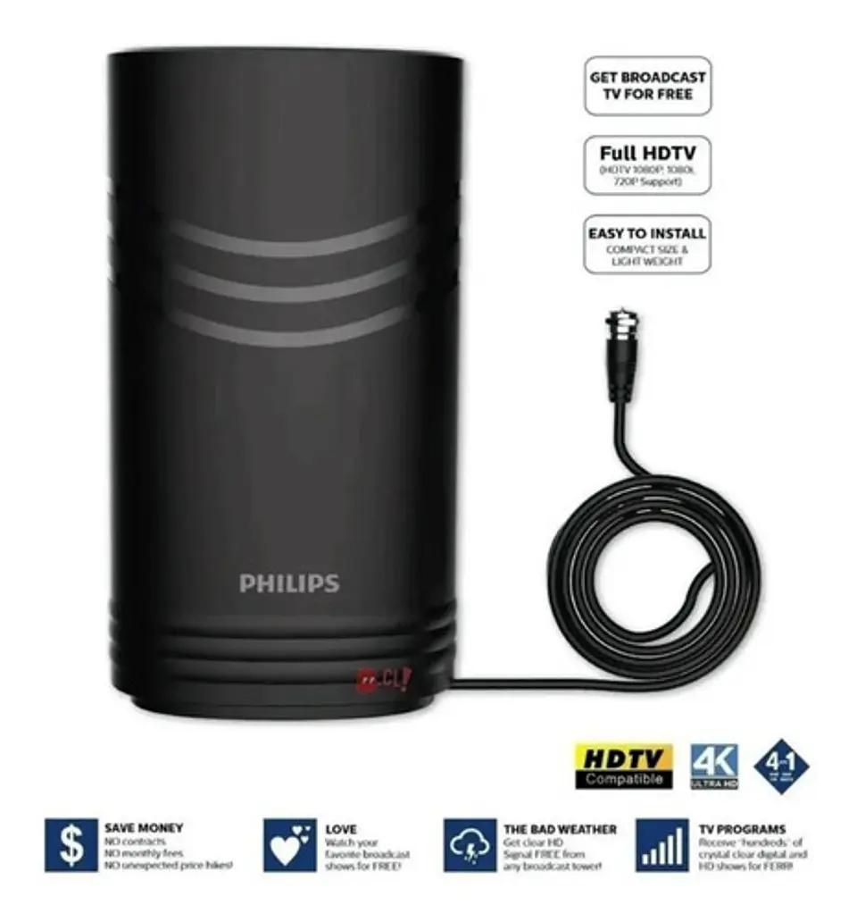 Antena Para Tv Omnidireccional Hdtv Philips - Ps 2
