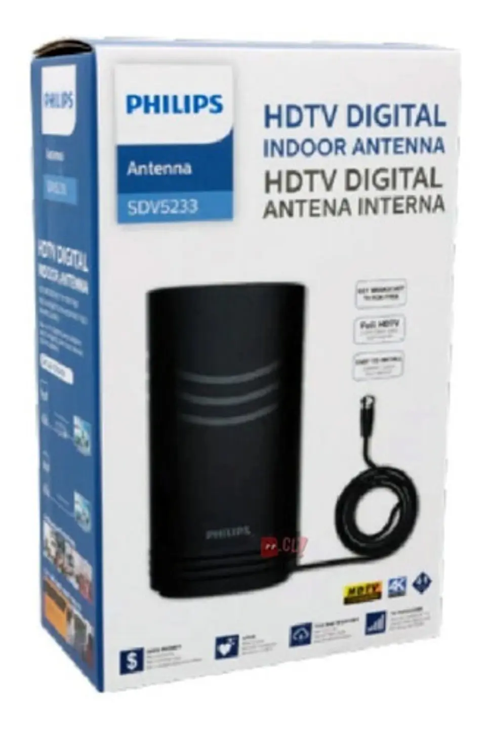 Antena Para Tv Omnidireccional Hdtv Philips - Ps 4