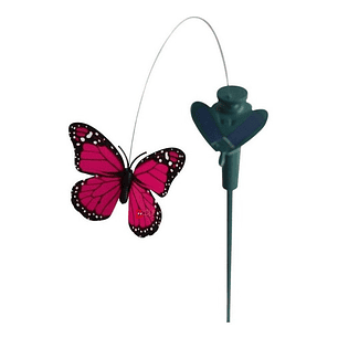 Mariposa Solar Con Iluminación Y Movimiento Para Jardín - Ps