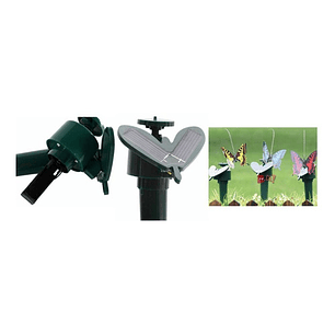 Mariposa Solar Con Iluminación Y Movimiento Para Jardín - Ps